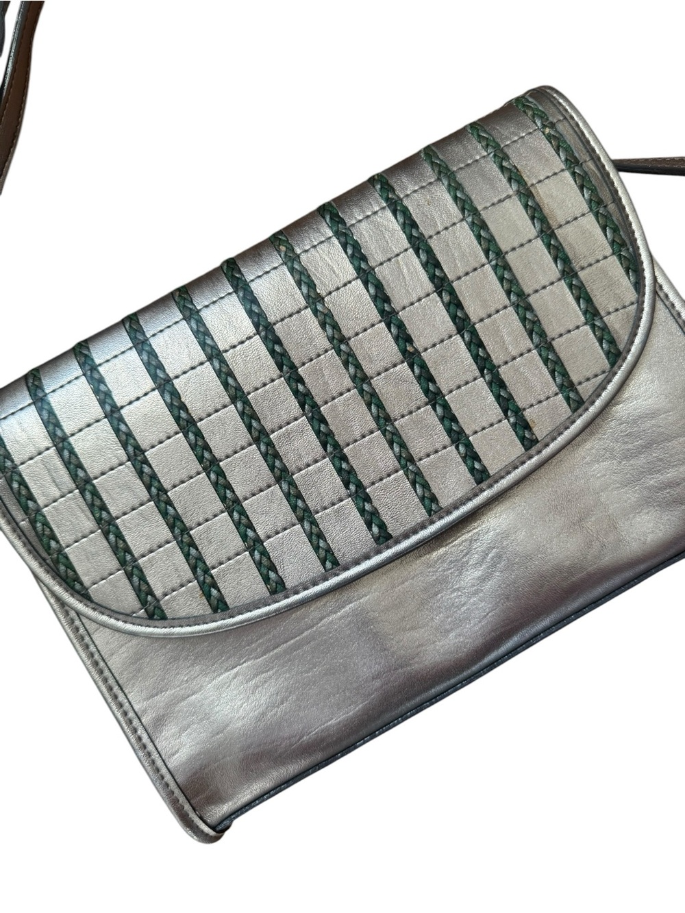 Vintage Silver Festival Crossbody Purse